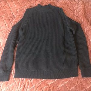 Black cold shoulder sweater